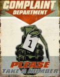 Decorative Metal Tin Sign for Complaint Department (2487)
