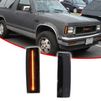 2X Smoked Amber LED Side Marker Lights for Chevy S10 GMC Jimmy (1994–2004)