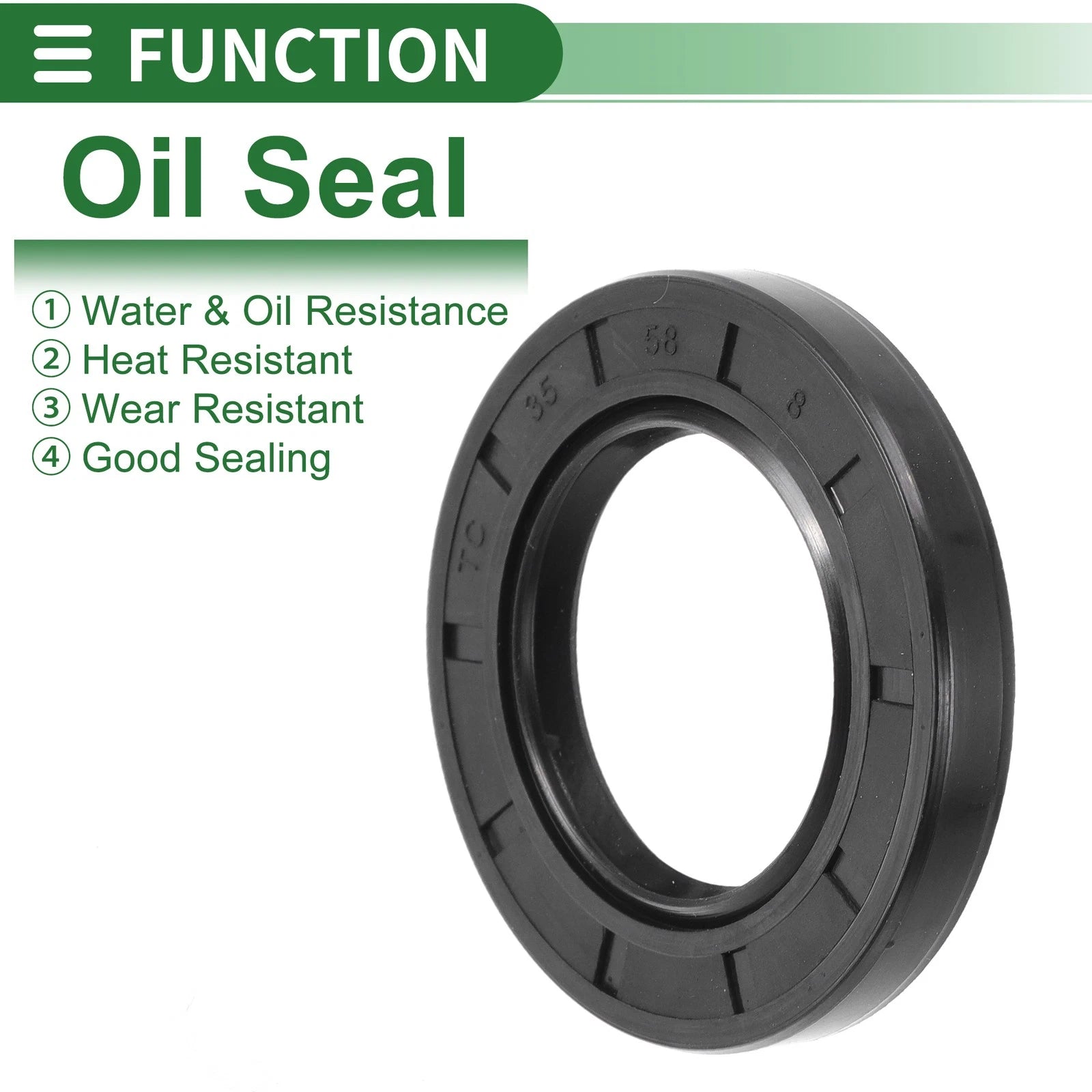 Set of 5 Oil Seal Rotary Shaft Seal NBR Rubber 35x58x8mm