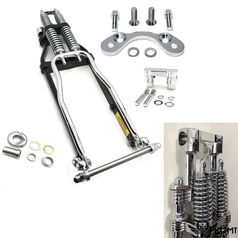 Springer Front End 4" Under w/ Handlebar Adapter & 2" Riser for Harley Big Twin