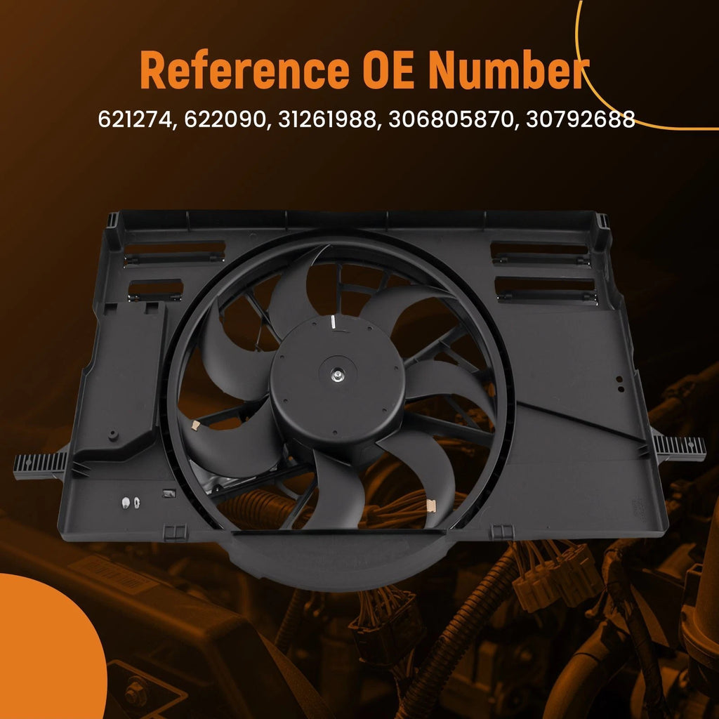 7-Blade Cooling Fan for Volvo S40 V50 C30 C70 (2004–2013) 621274 306805870 240W