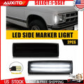 Smoked Housing White LED Front Side Marker Lights for Chevy S10 GMC Jimmy (2002–2006)