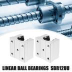 Set of 4 SBR12UU Linear Ball Bearings 12mm ID x 39mm OD x 27mm Length