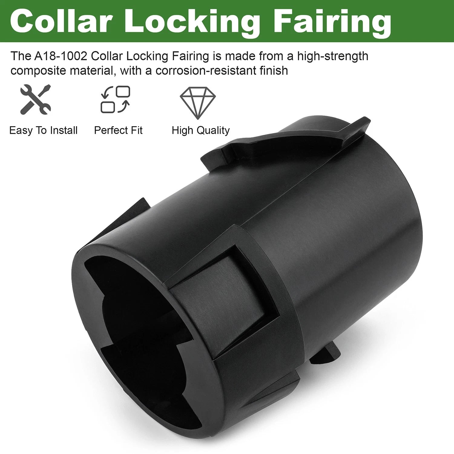 Collar Locking Fairing for Kenworth T660 T680 Peterbilt Trucks (A18-1002)