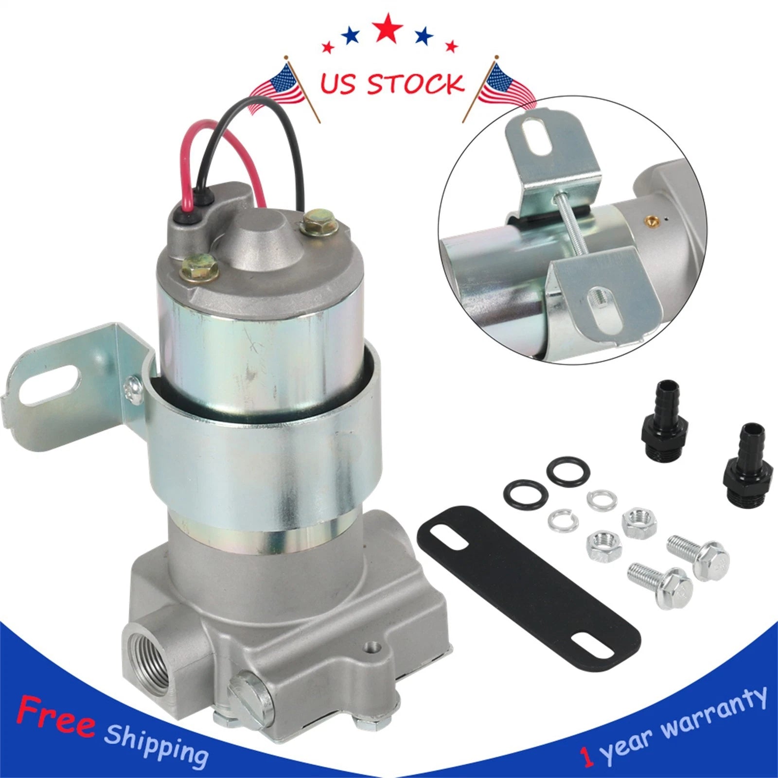 Electric Fuel Pump for Carbureted Vehicles (14 PSI, 140 GPH)