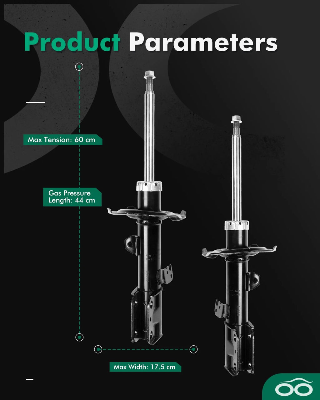 Front Struts Shocks Pair for Scion tC (2005–2010) 2.4L I4