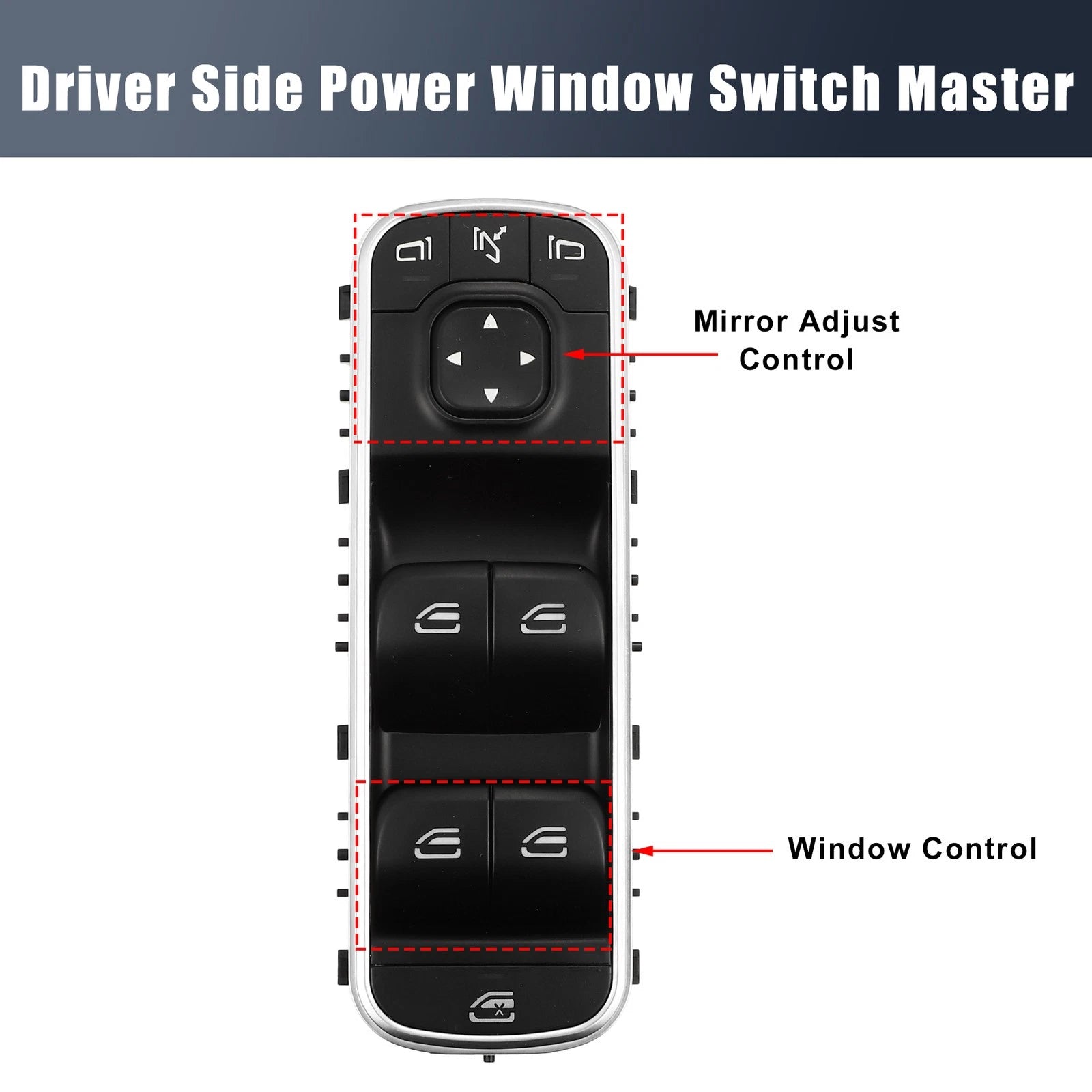 Left Side Power Window Switch A1679050101 for Mercedes A220 CLA250 (2019–2021)