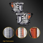 Pair Full LED Headlights for GMC Sierra 2500HD 3500HD (2020–2023)
