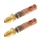 2X Gas-and Line Adapters for 3/8-24UNF Copper Welding