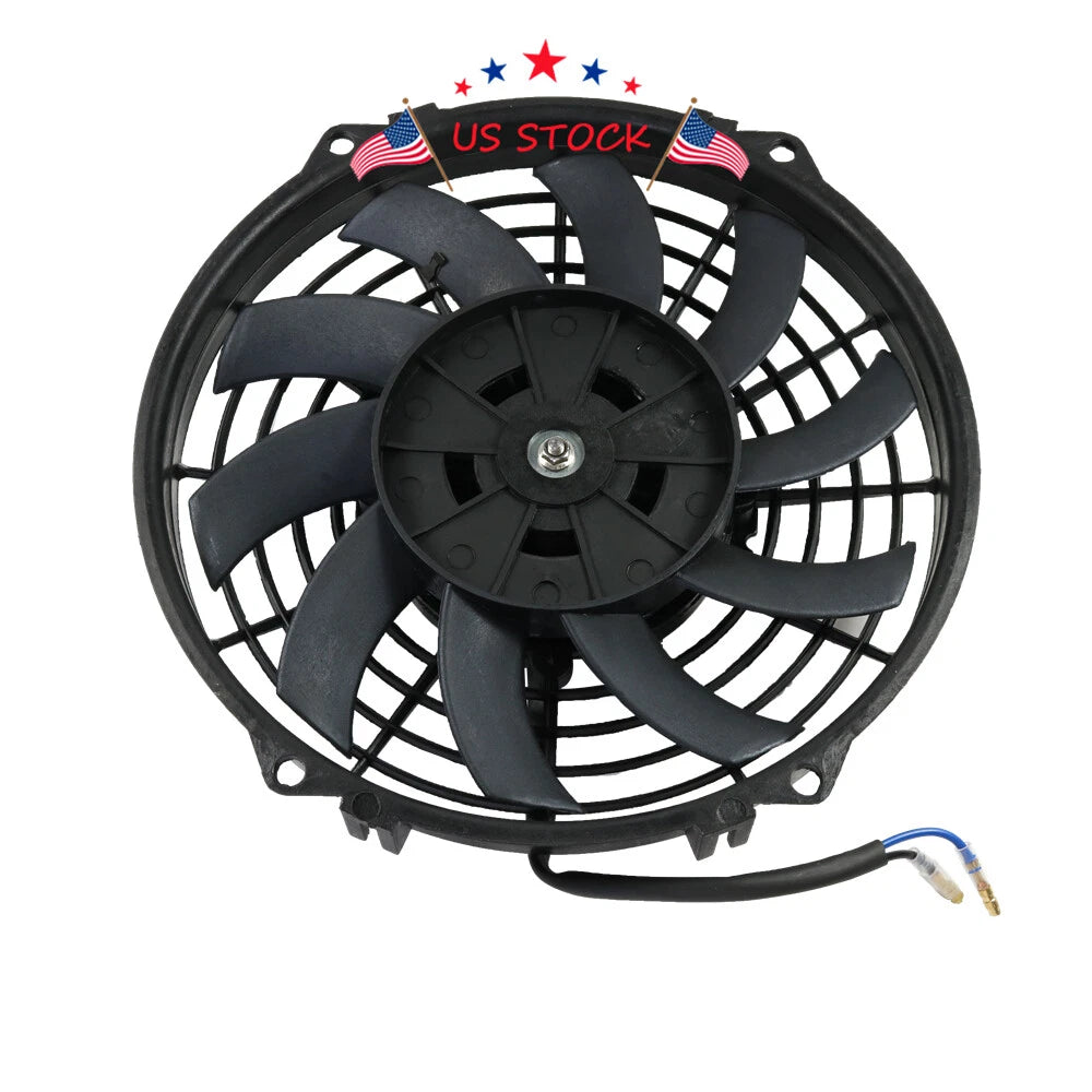 Set of 2 Slim Electric Radiator Cooling Fans 9" Universal