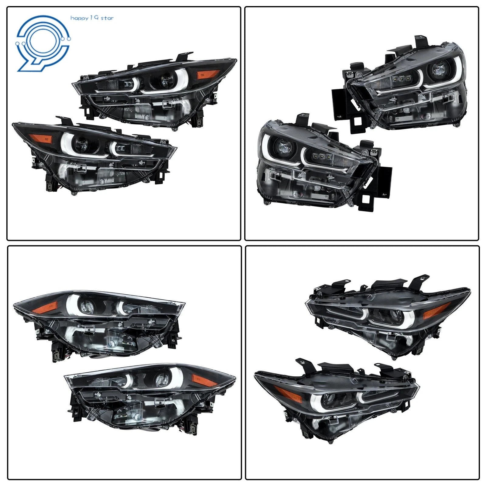 Clear Lens Pair for Mazda CX-5 (2022–2024) Full LED Headlights Assembly