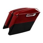 5" Stretched Saddlebags for Harley Electra Glide (2014–2024) Billiard Red/Vivid Black