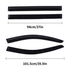 Set of 4 Window Visors for Chrysler Town & Country (2008–2016) & Dodge Grand Caravan (2008–2018)