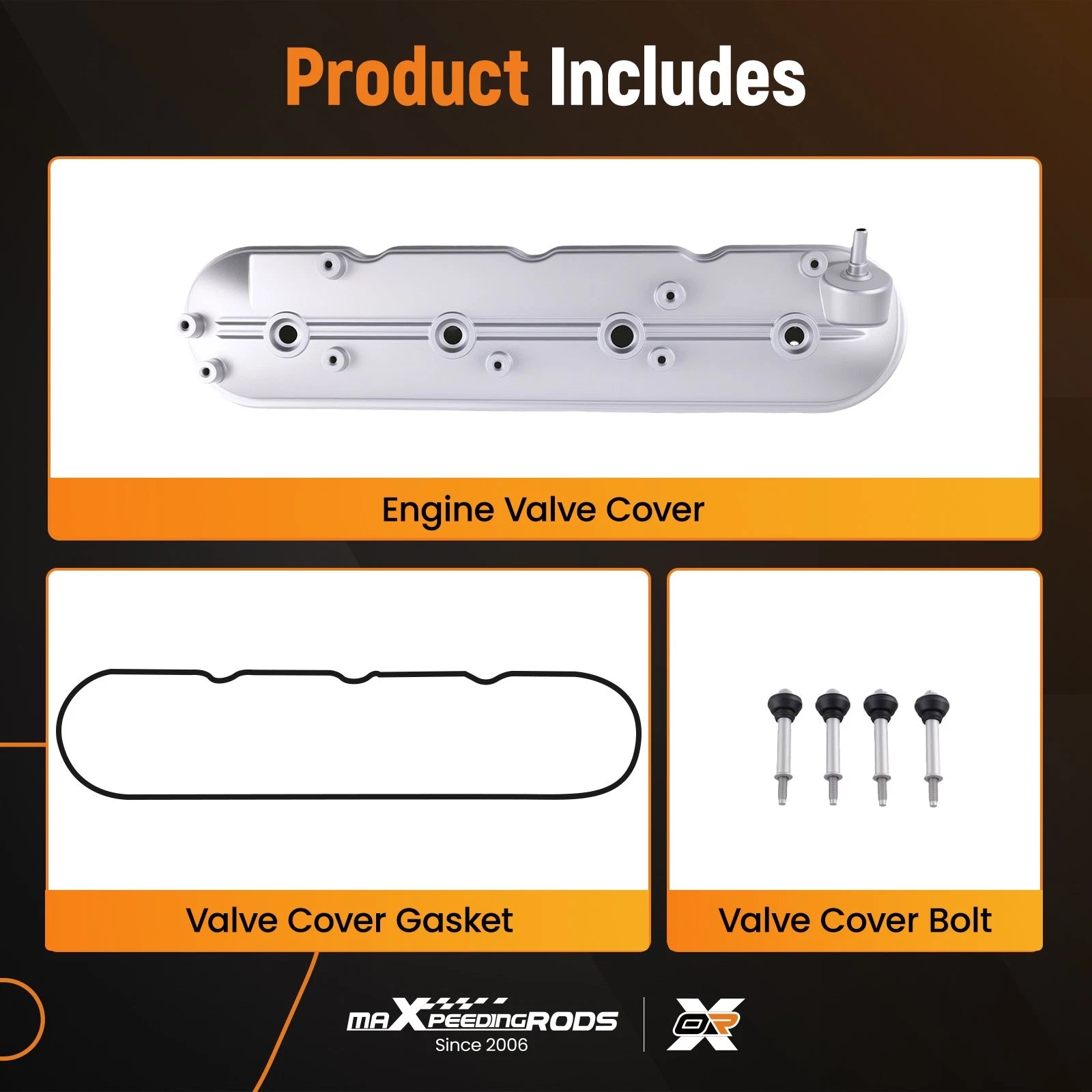 Engine Valve Cover with Gasket for Chevy Silverado 2500 3500 (2009-2016)