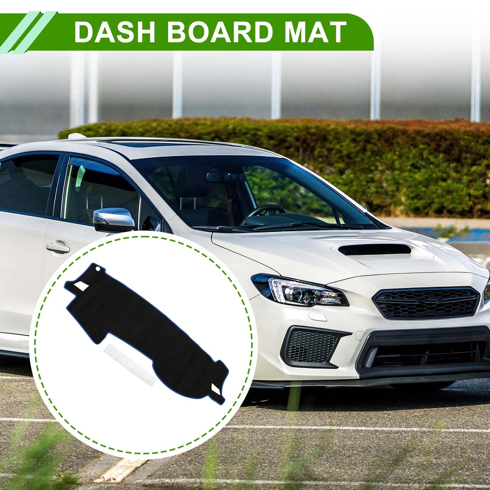 Dashboard Cover Mat for Subaru Outback (2005–2009) Black Blue