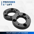2" Strut Top Mount Lift Kit Spacers Pair for Ford F-150 (2004–2024)