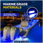2X LED Underwater Transom Lights for Boat (12V)