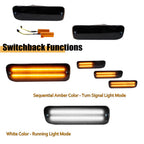 Smoked Lens LED Amber White Signal Parking Lights for Toyota Tacoma (1995–2000)