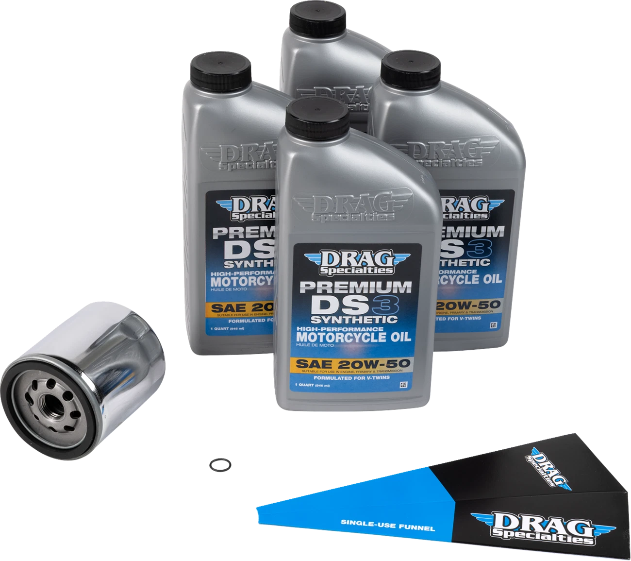 Full Synthetic Oil Change Kit 20W50 for Harley Davidson Twin Cam