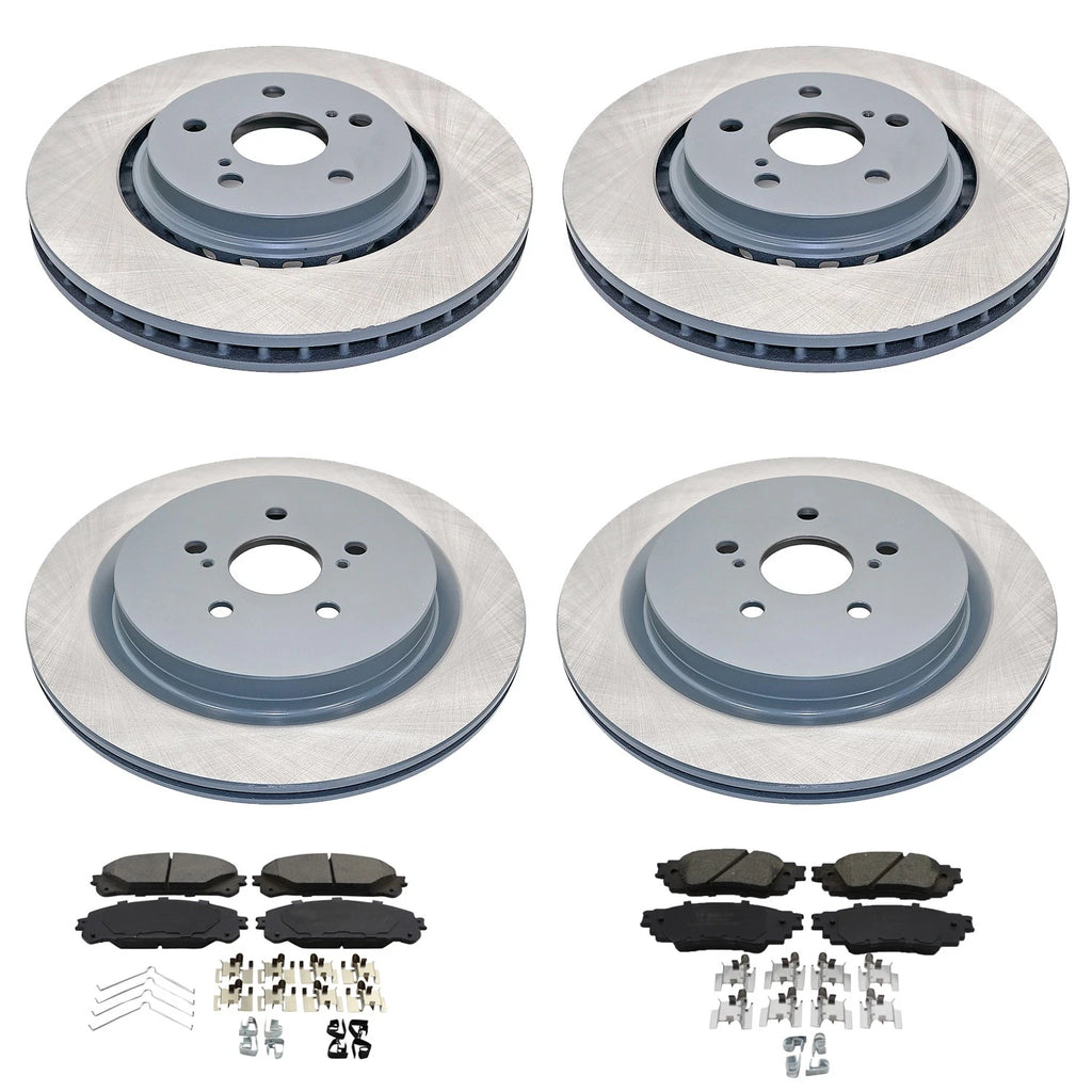 DuraGo Front Rear Rotors & Bosch QuietCast Pads for RX350L RX450h (2018–2023)
