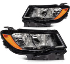 Headlight Assembly Pair for Jeep Compass (2017–2021) Black Housing