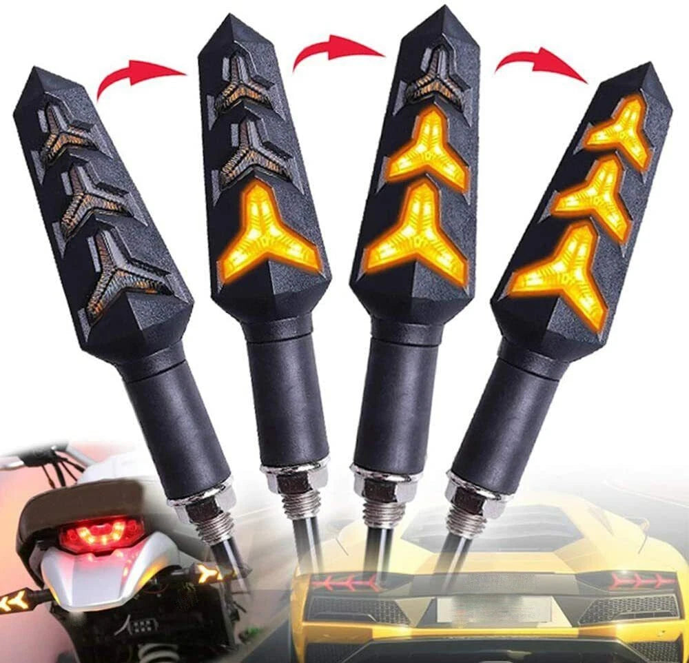 4X LED Turn Signal Lights for Honda VT VLX VTX Shadow (12V)
