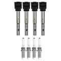 NGK 4 MOD Ignition Coils & RutheniumHX Spark Plugs Kit for Audi allroad (2001–2023)