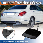 Rear Tow Hook Cover for Mercedes-Benz A-Class (2019-2023) Black Metallic