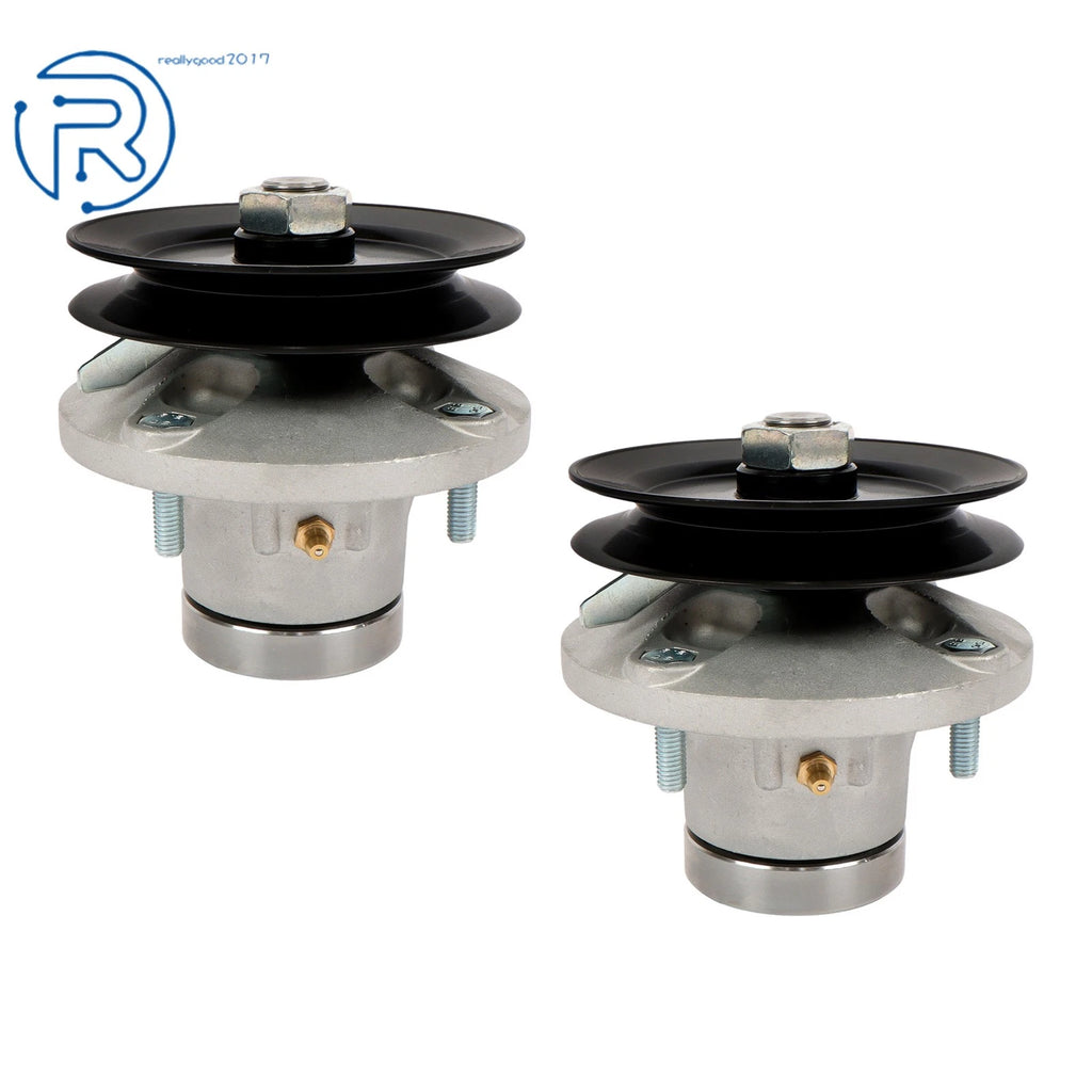 Set of 2 Spindle Assemblies with Pulley for John Deere 38" Deck