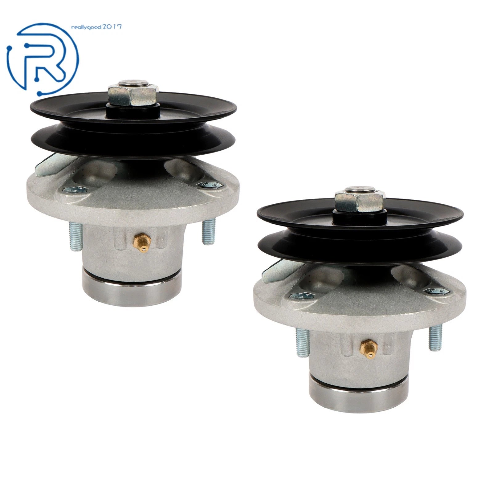 Set of 2 Spindle Assemblies with Pulley for John Deere 38" Deck