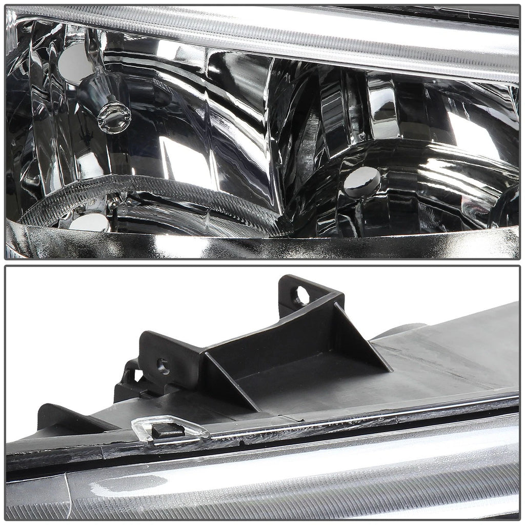 Chrome/Amber Signal Upper Headlight Lamps for Chevy Silverado (2003–2006)