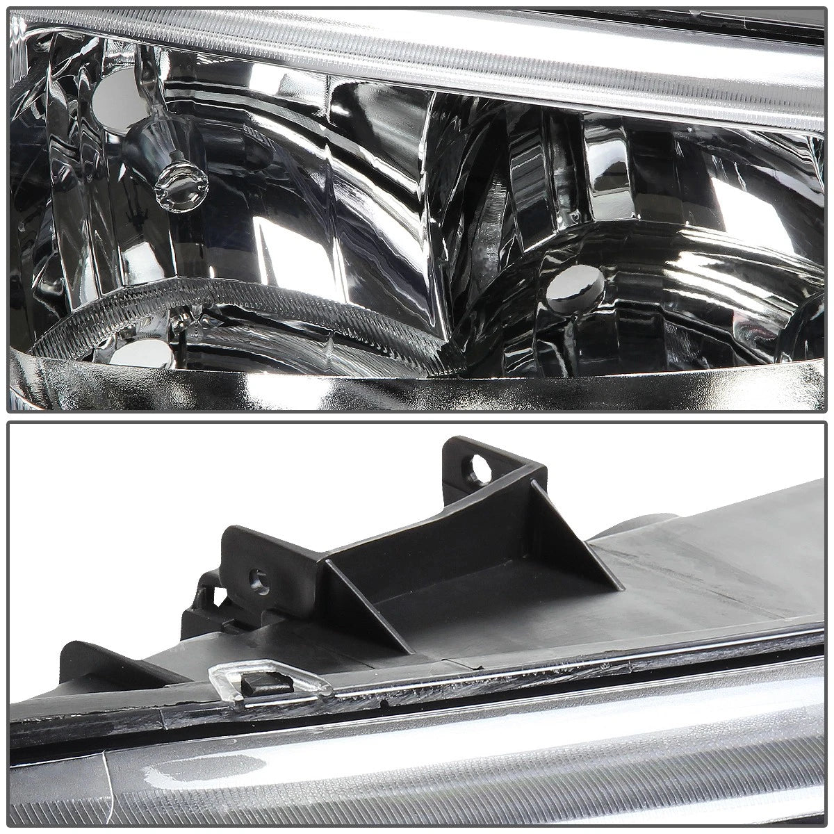 Chrome/Amber Signal Upper Headlight Lamps for Chevy Silverado (2003–2006)