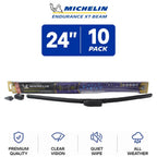 Set of 10 Michelin Endurance XT Beam Wiper Blades 24" All-Weather