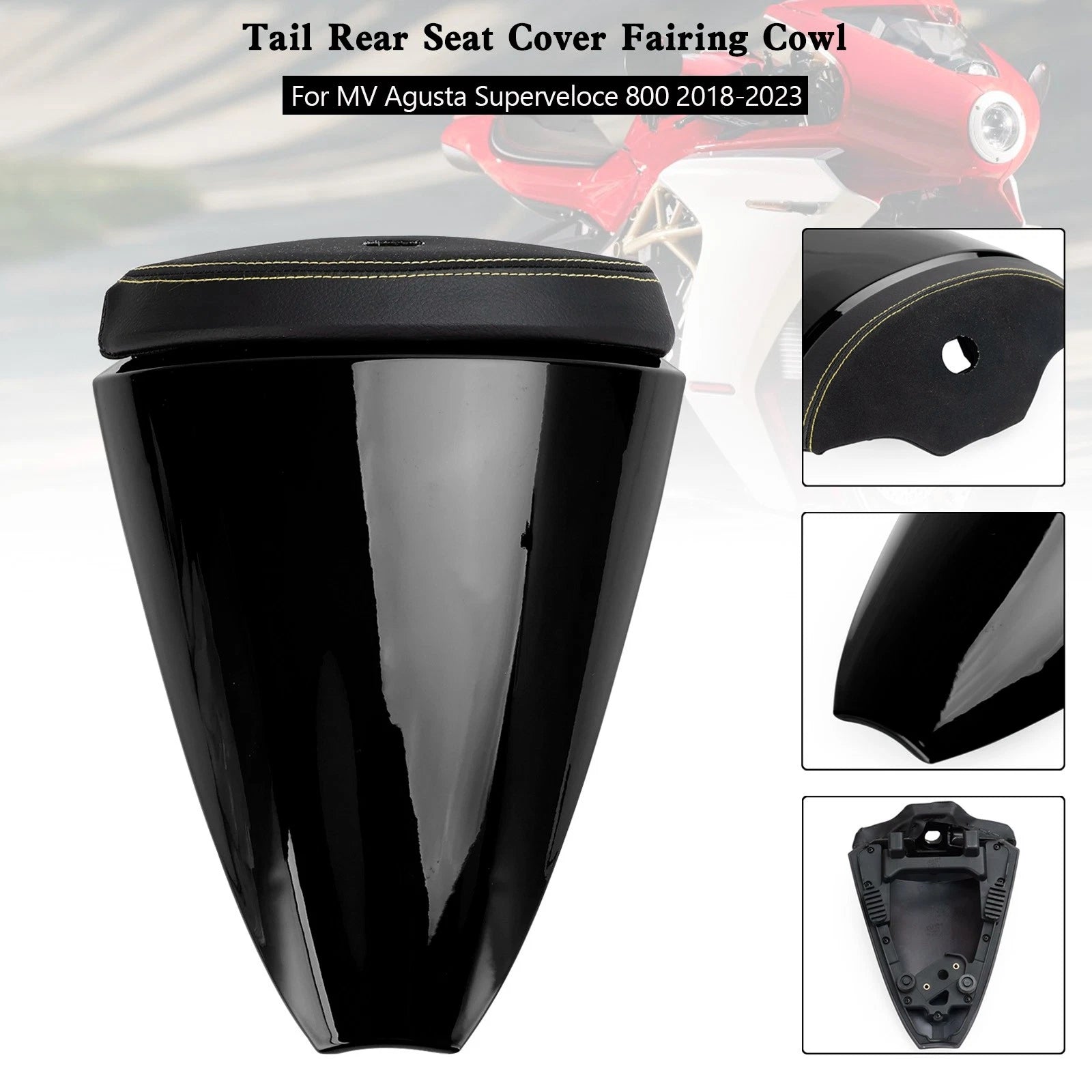 Tail Rear Seat Cover Fairing Cowl for MV Agusta Superveloce 800 (2018–2023) Black