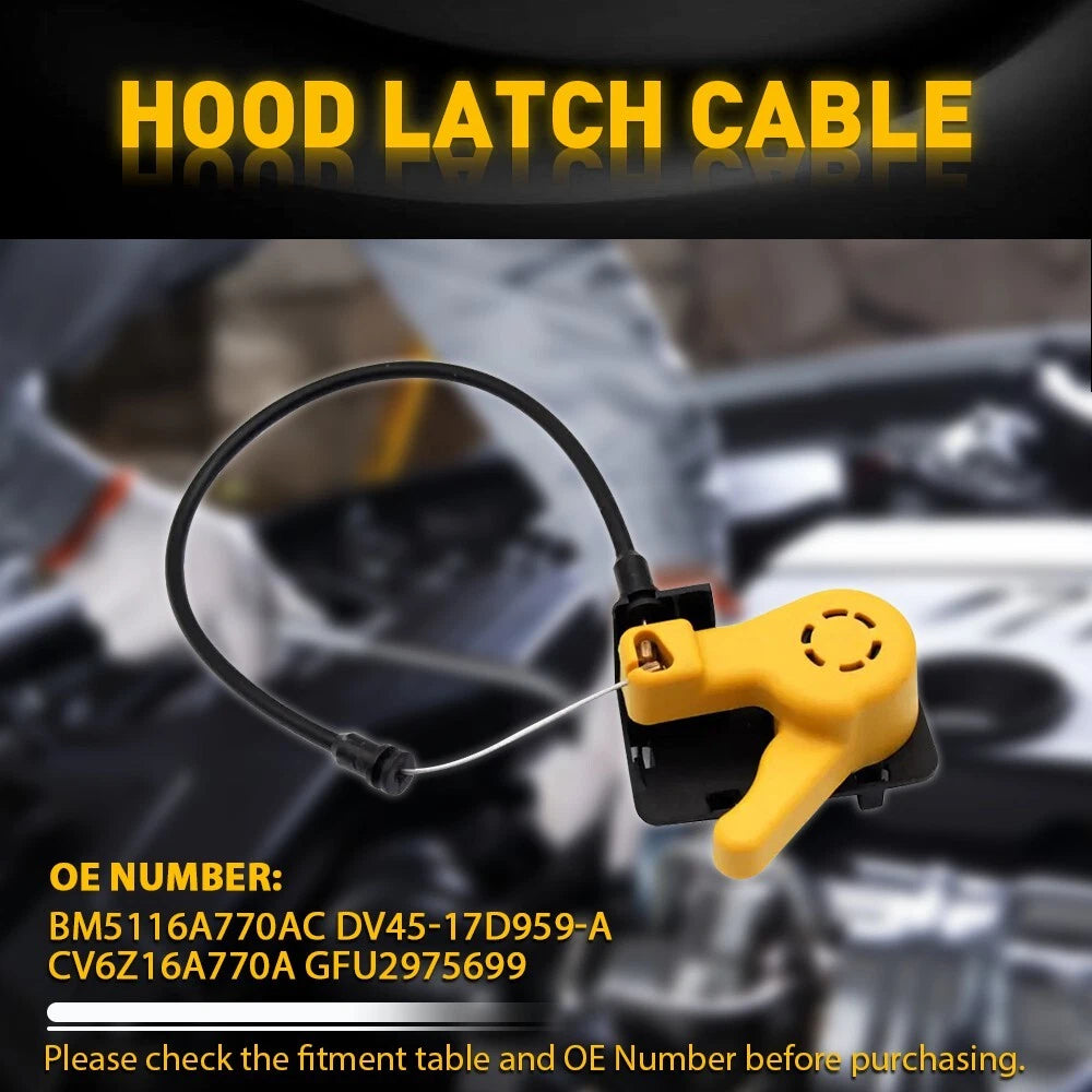 Hood Latch Release Cable Handle for Ford Focus (2012â2018)
