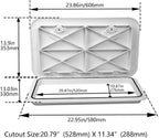 24" x 14" Marine Deck Hatch Access Hatch & Lid (606 x 353mm) White