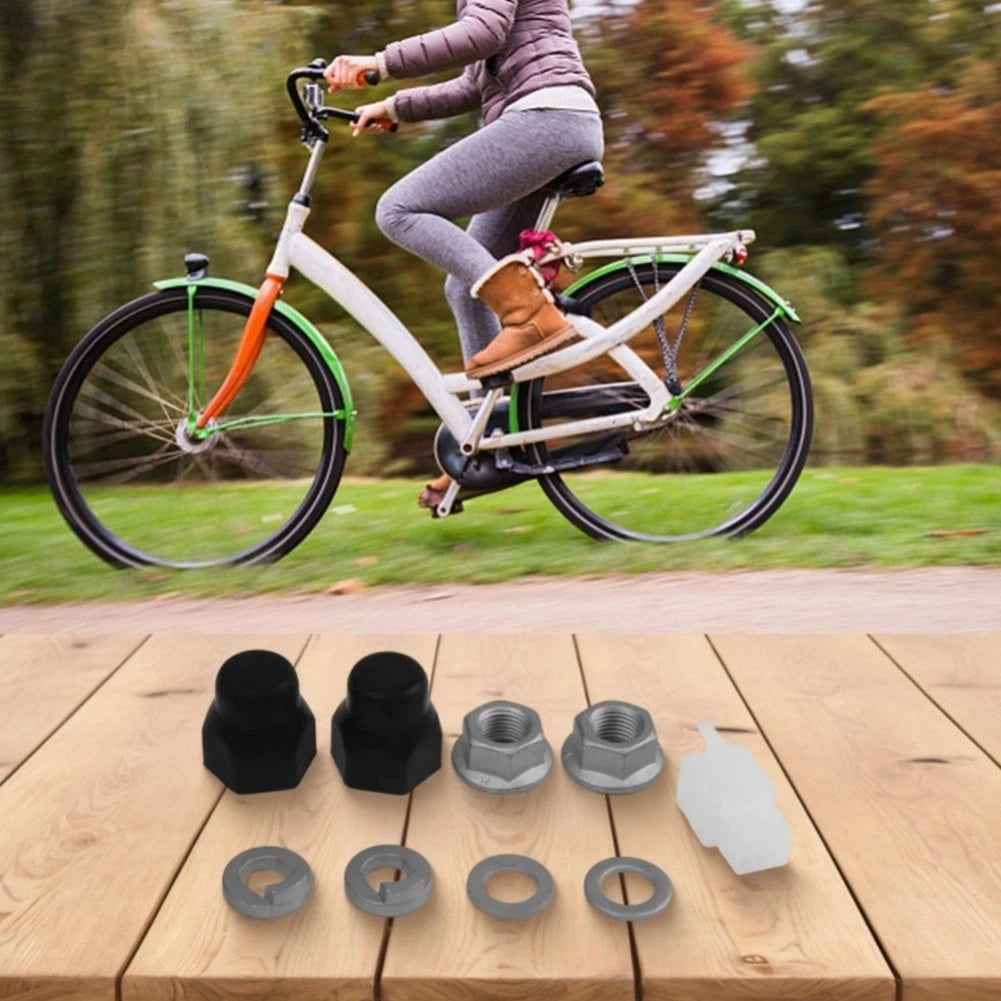 Lock Nut Washer Cover Kit for E-Bike Hub Motor Axle 12mm 14mm
