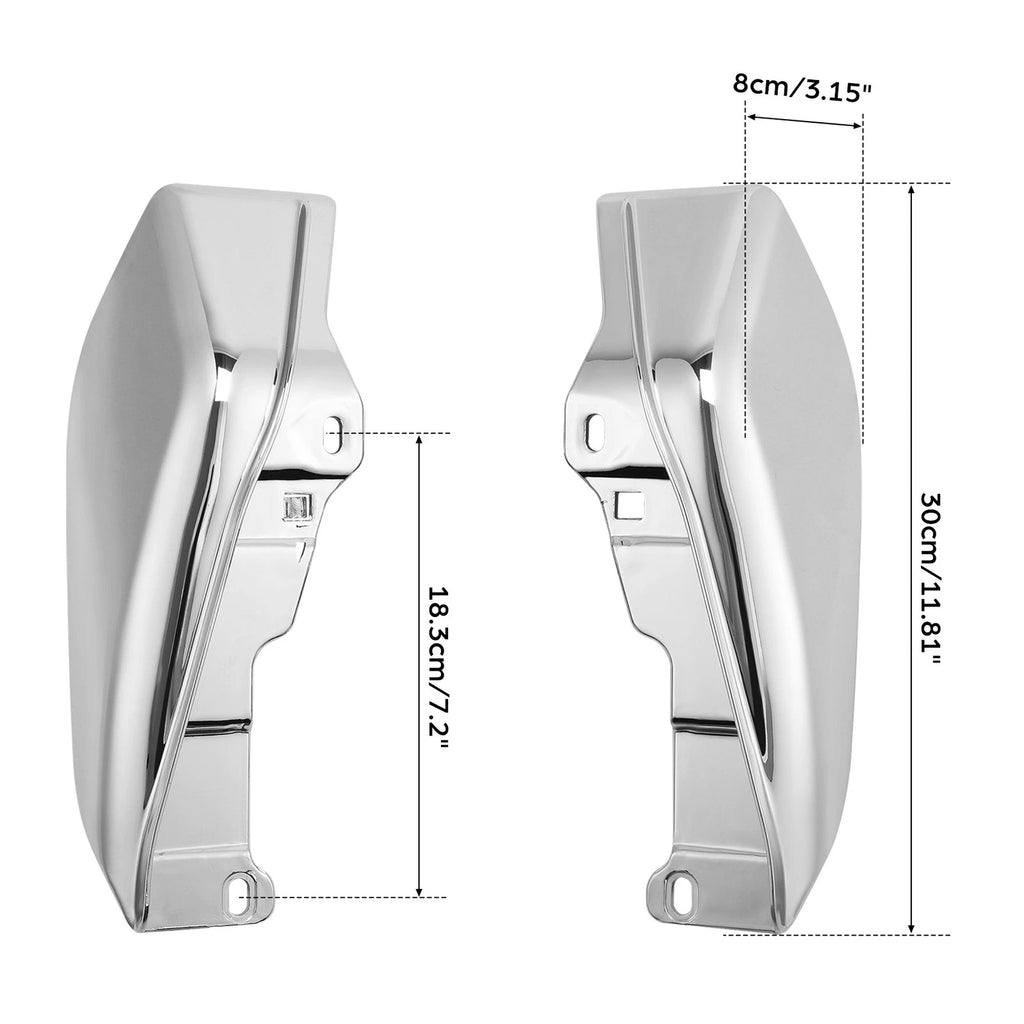 Chrome Mid-Frame Air Deflector Trim for Harley Touring (2009–2023)