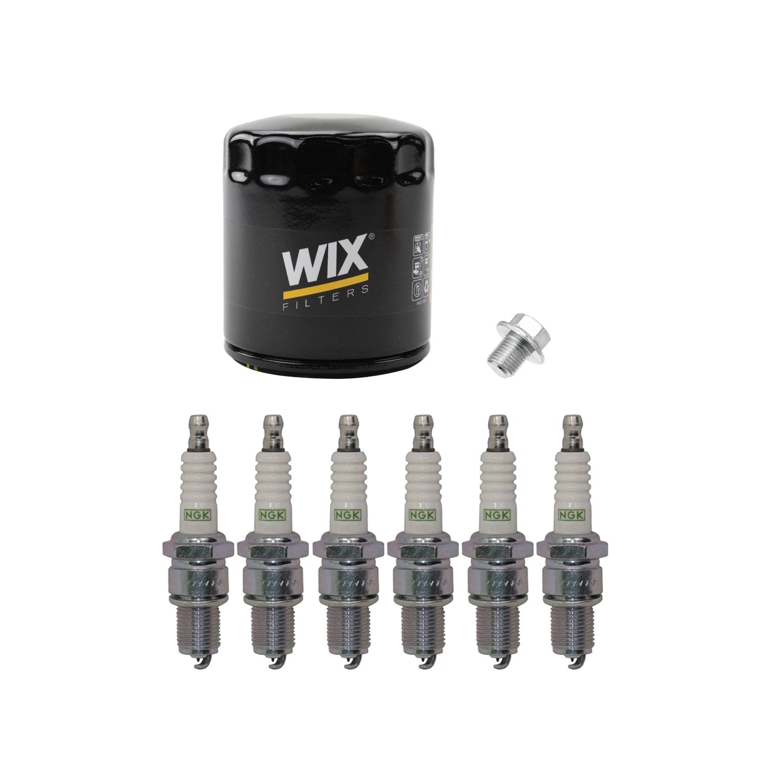 Wix Engine Oil Filter & NGK 6 Platinum Spark Plugs for Toyota Camry Supra