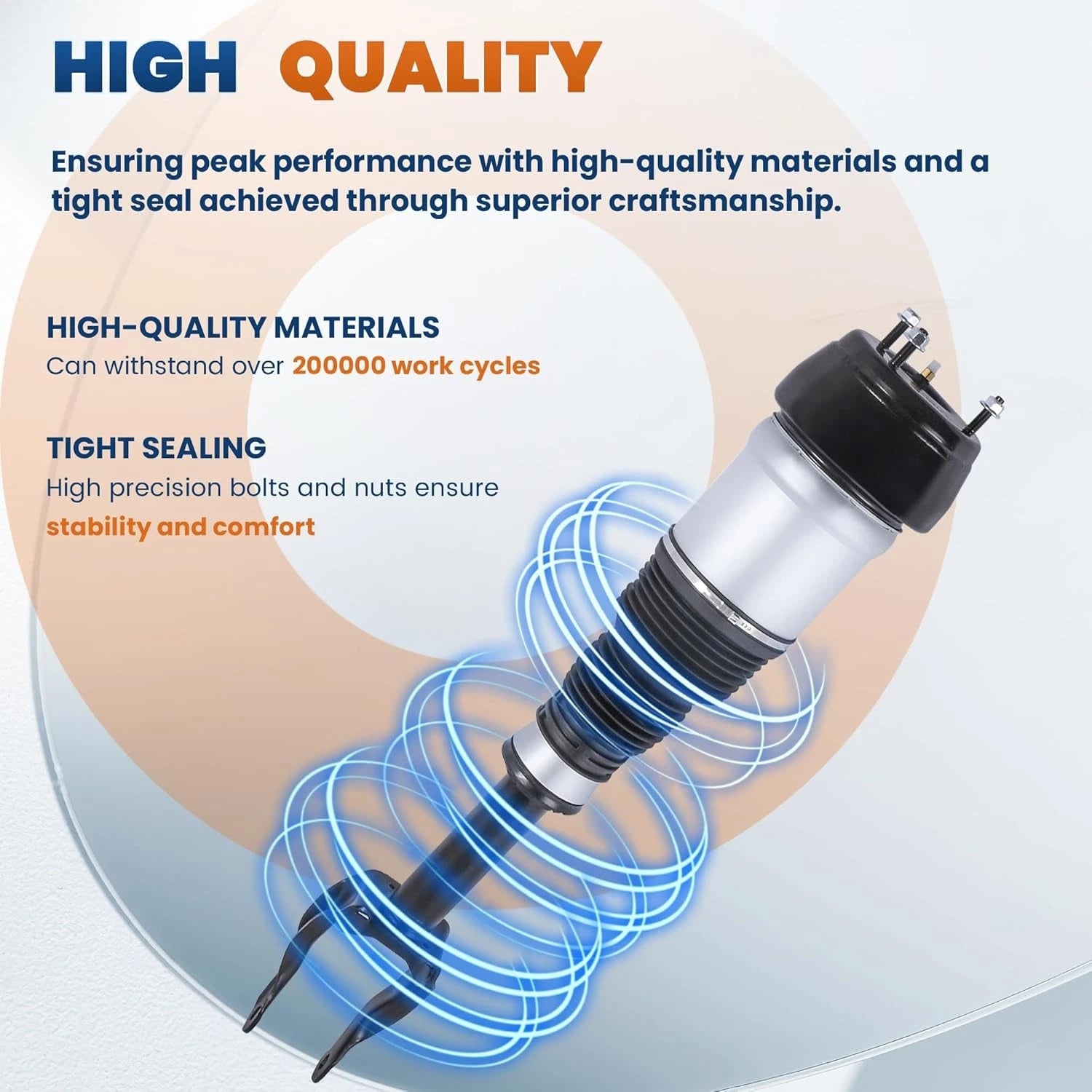 Front Air Suspension Shock Struts for Mercedes W166 X166 (2013–2019)