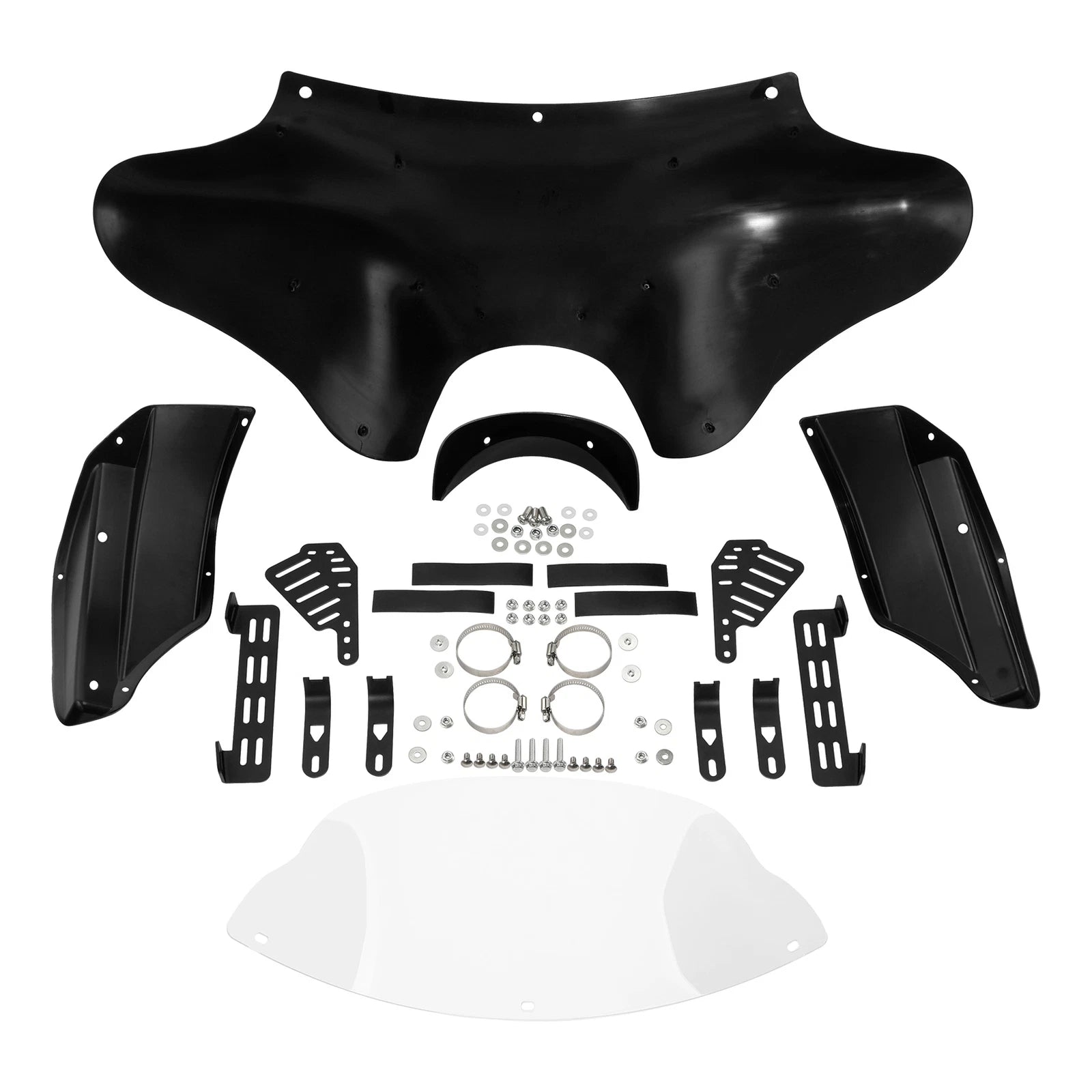 Matte Black Batwing Fairing Windshield Kit for Harley Touring Road King