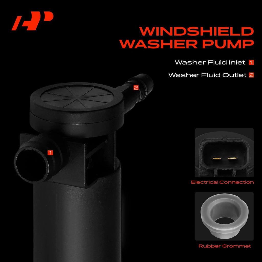 Windshield Washer Pump with Rubber Grommet for Toyota RAV4 Sequoia (2006-2008)