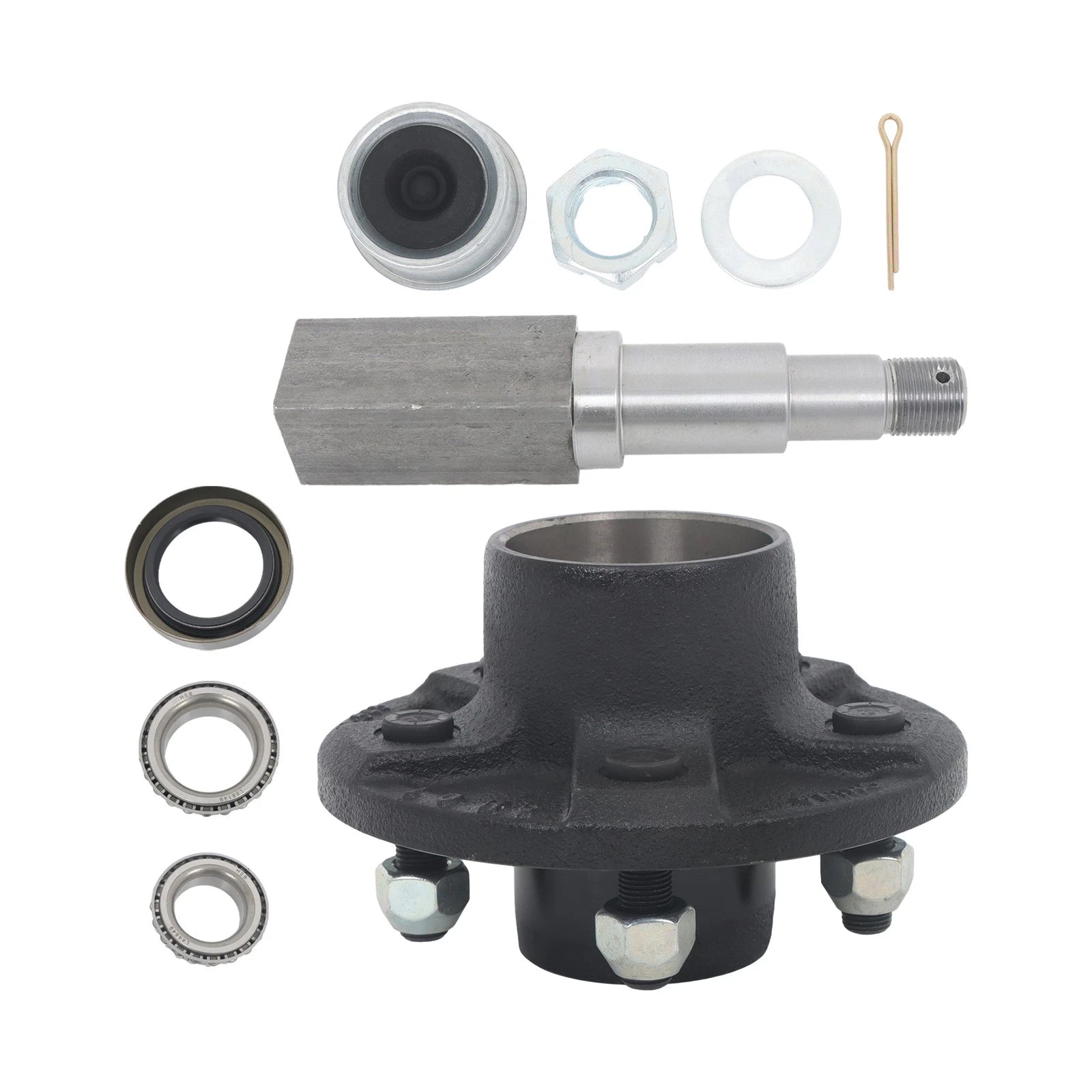 Idler Hub Square Spindle Kit for Trailer Axle 3500 (5 Lug x 4.5")