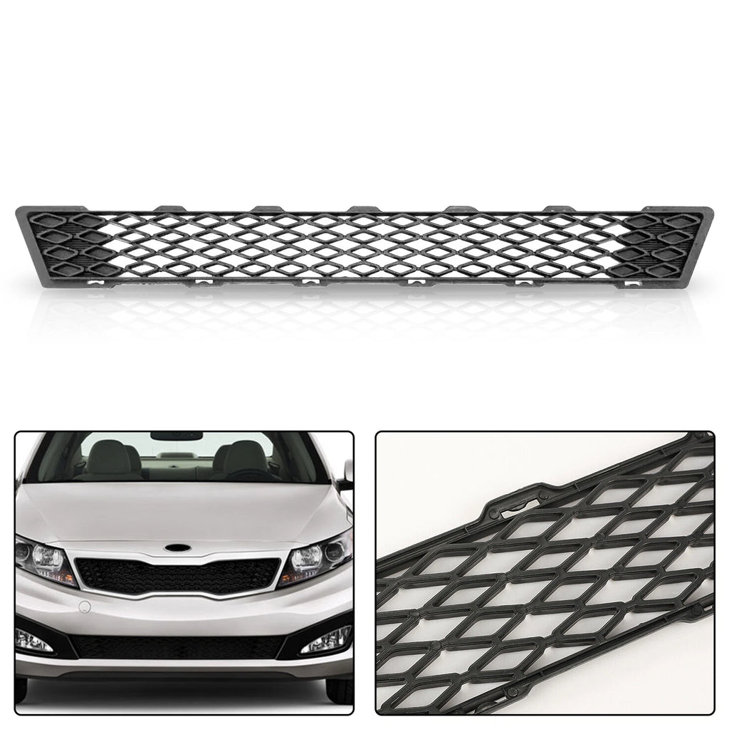 Front Lower Bumper Grille for Kia Optima (2011–2013) Textured Black Plastic