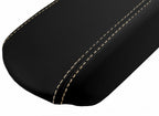 Leather Console Lid Armrest Cover for Ford Focus (2008–2011) Black Beige Stitch