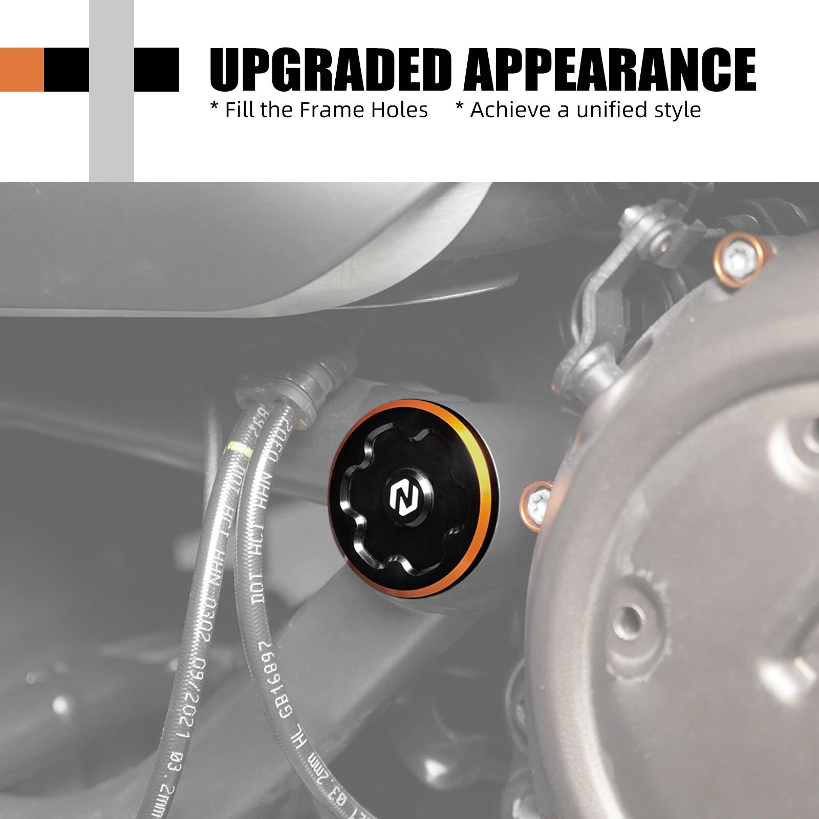 Set of 2 Anodized Frame Plug Swing Arm Caps for Harley Sportster S (2021–2024)