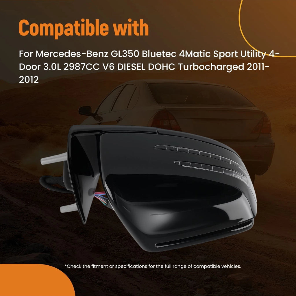 Right Rear View Mirror for Mercedes-Benz GL350/ML350 (2010–2012) Signal
