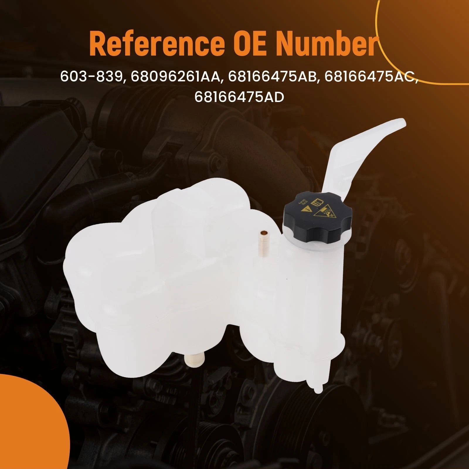 Radiator Coolant Tank with Sensor for Ram 2500 3500 4500 5500 (2013–2018) 68166475AD