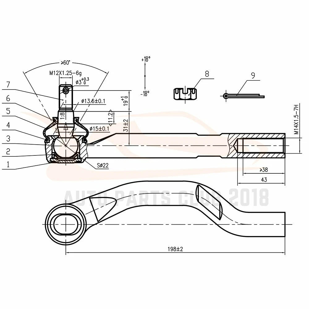 Set of 10 Front Upper Control Arms Tie Rods Ball Joints for Honda Accord (2008–2012)