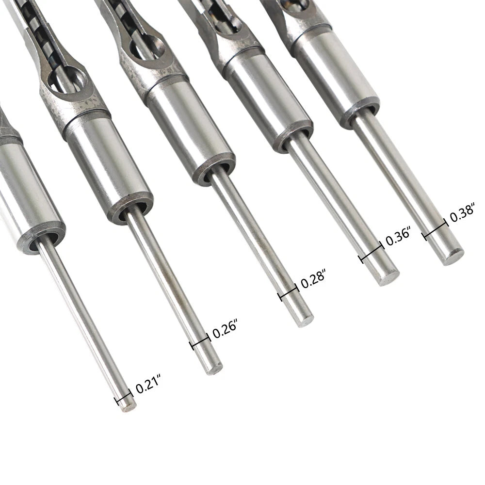7 Pcs Mortise Drill Bit Set for Woodworking (High Speed Steel)